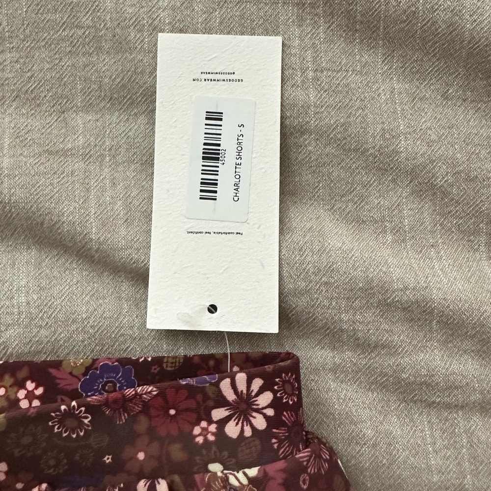 GEODE Charlotte Bottoms - Floral High Waist Women's Swim Shorts - Picture 3 of 4